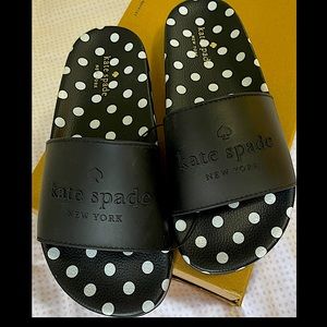 Kate Spade “Sunny” Polka Dot Slide Sandals